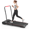 Under Desk Walking Pad Treadmill Foldable with Handlebar Remote Controll