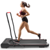 Under Desk Walking Pad Treadmill Foldable with Handlebar Remote Controll